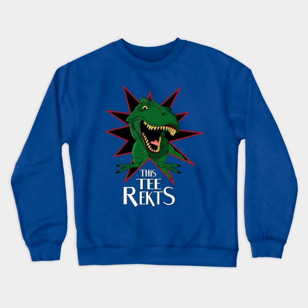 Tyrannosaurus Rex Crewneck Sweatshirt by rachybattlebot